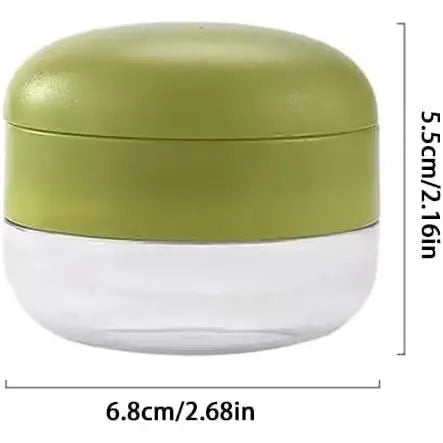 Effortless Mini Garlic Chopper & Press – Manual Mincer with Storage Container, Durable Stainless Steel Blades, Ergonomic Grip in Vibrant Green